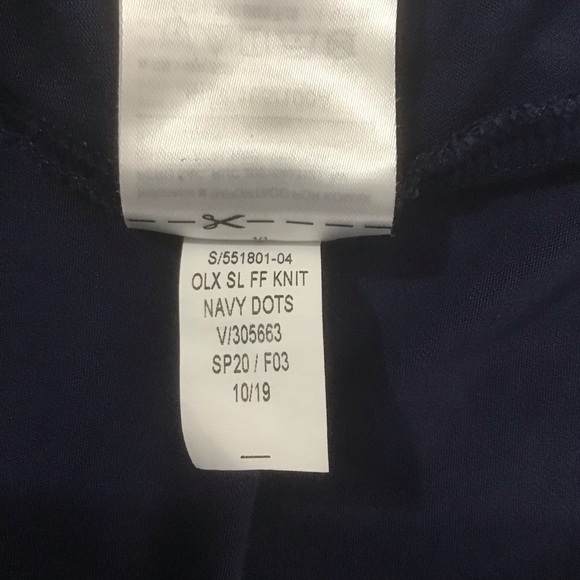 Old Navy Fit & Flare Navy Blue w/White Polka Dots Dress, Size L - Picture 8 of 10